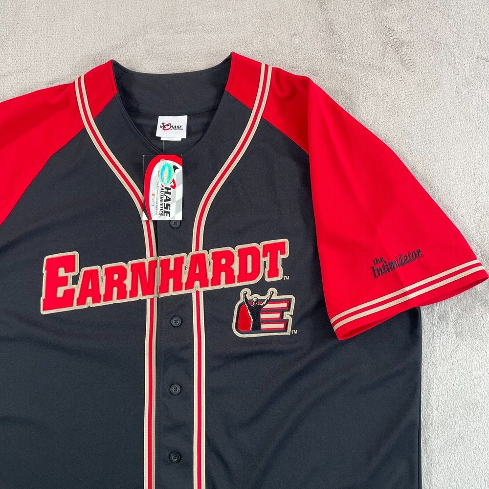 Vintage Dale Earnhardt NASCAR Chase Authentic Baseball Jersey Men XL Black NWT